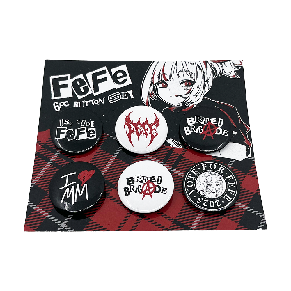 FeFe Button Pin Set
