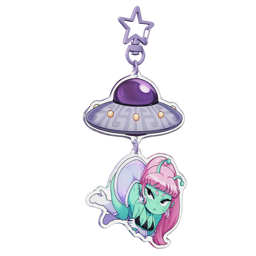 I Come In Peace Acrylic Keychain - Image 2