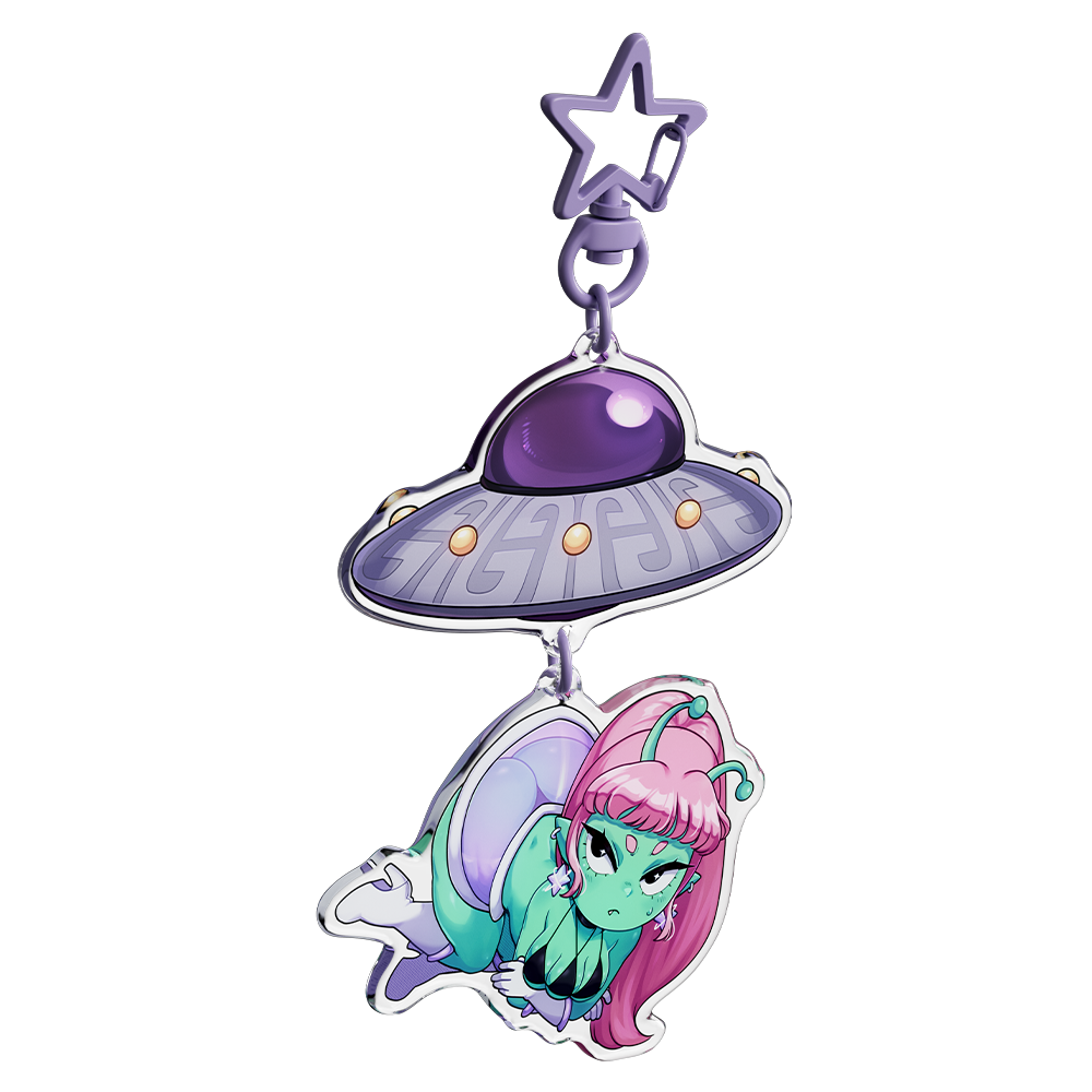 I Come In Peace Acrylic Keychain - Image 3